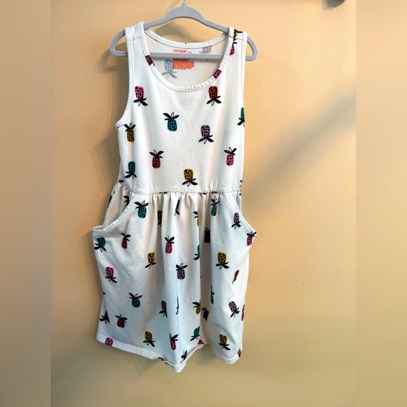 Cat & Jack White Dress with Colorful Pineapple Print 🍍🍍 - Picture 2 of 5
